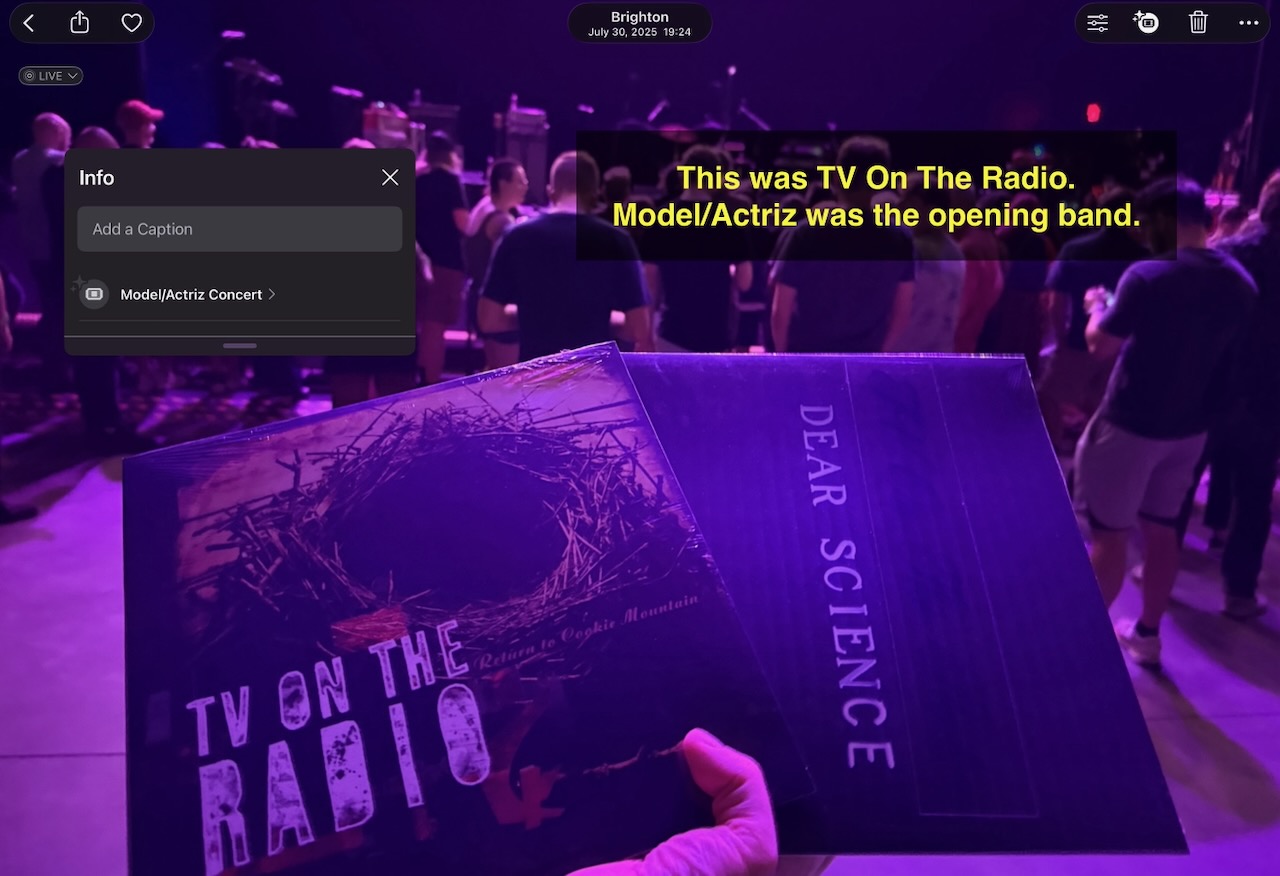 TV On The Radio, with Model/Actriz opening